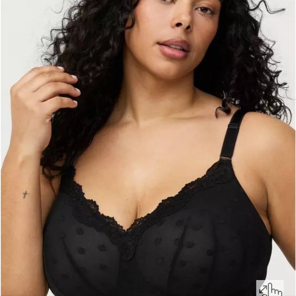 Torrid Black Lace Dot Bra